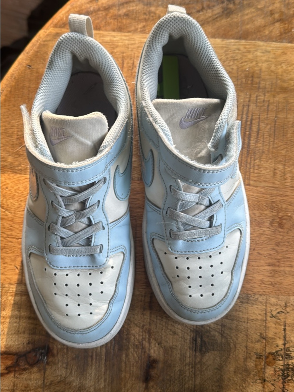 Nike Light Blue and White Youth court legacy